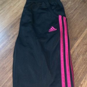 Adidas pants pink and black